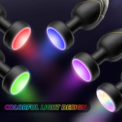 LED Light Wireless Remote Vibrating Butt Plug Anal Vibrator Sex Toys for Women Ass Dildo Prostate Masturbation Men and Couples