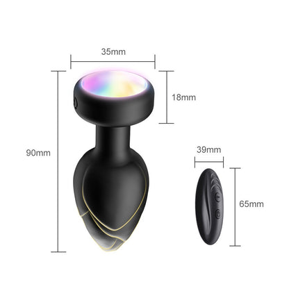 LED Light Wireless Remote Vibrating Butt Plug Anal Vibrator Sex Toys for Women Ass Dildo Prostate Masturbation Men and Couples