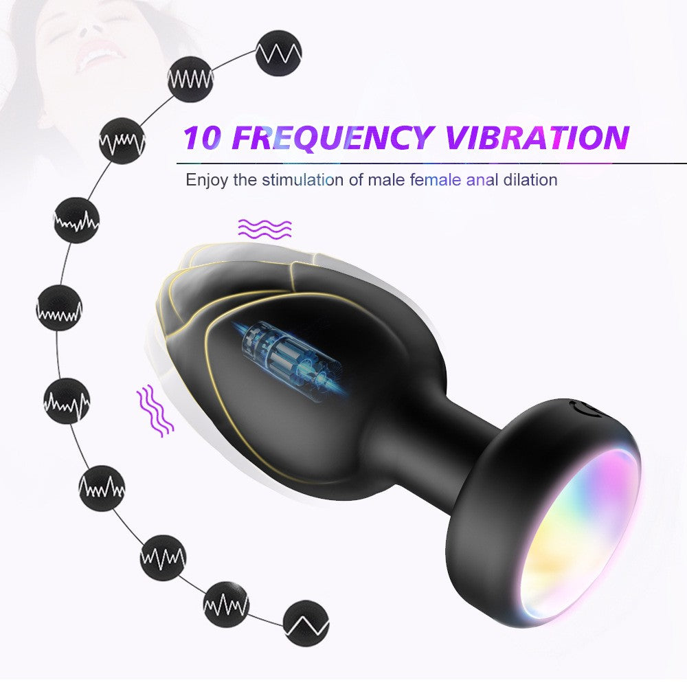 LED Light Wireless Remote Vibrating Butt Plug Anal Vibrator Sex Toys for Women Ass Dildo Prostate Masturbation Men and Couples